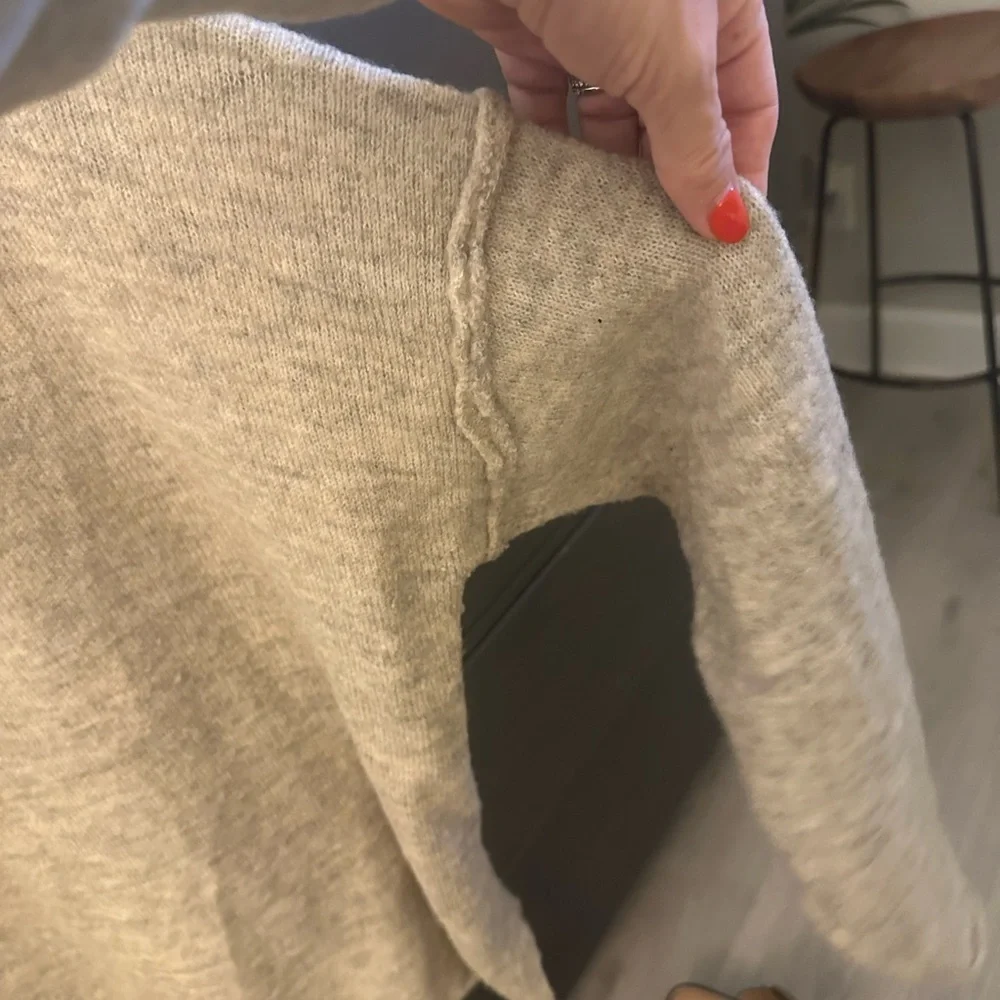 Pinch Cozy Oatmeal V-Neck Sweater